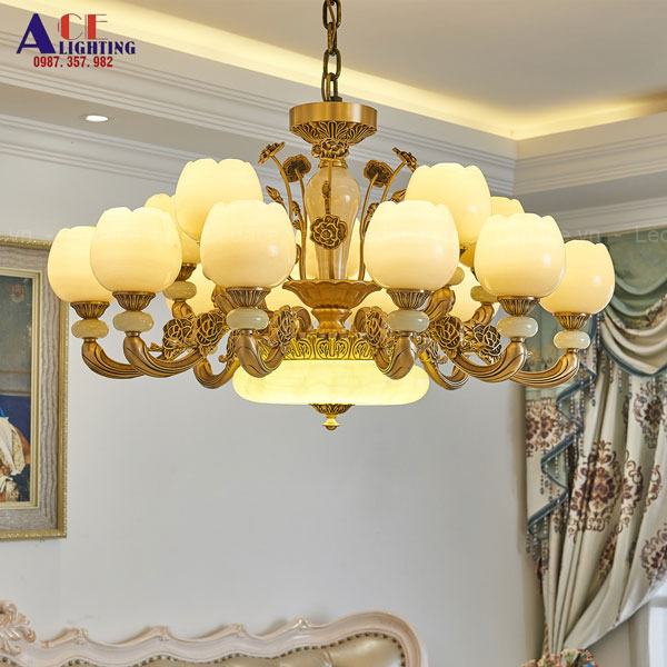 Đèn chùm đồng cao cấp