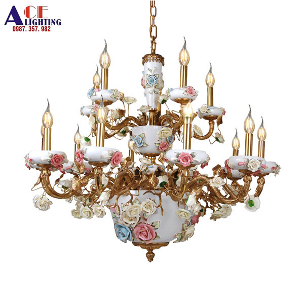 đèn chùm đồng DCD54