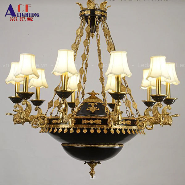 đèn chùm đồng cao cấp