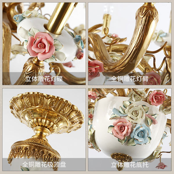 đèn chùm đồng DCD54
